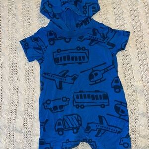 Carter's Blue Transportation Print One Piece